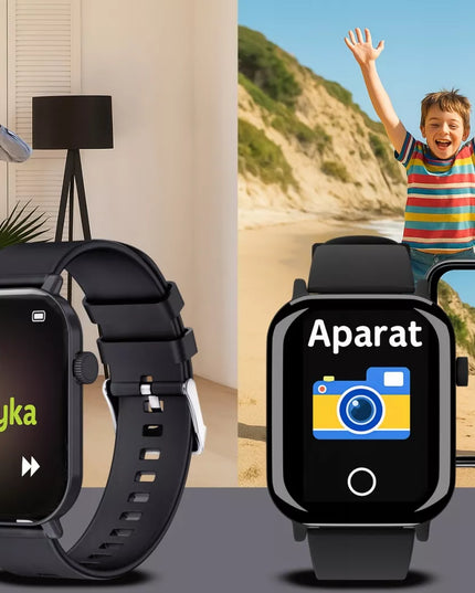 Išmanusis laikrodis vaikams BLOW su telefono funkcija, SMS, Bluetooth ir IP68 apsauga, juodas