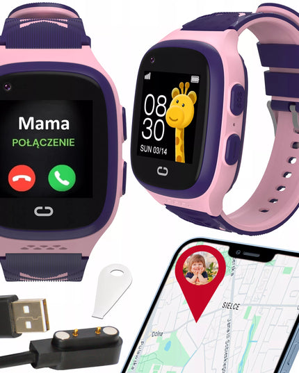 BLOW K18 išmanusis laikrodis vaikams su SIM kortele, telefono funkcija, vaizdo skambučiais, GPS, SMS ir žaidimais