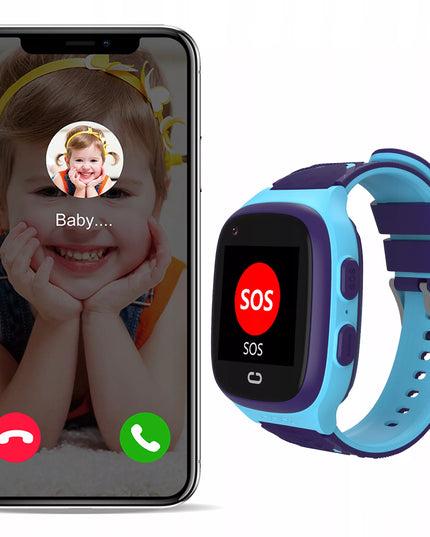 Išmanusis laikrodis vaikams BLOW K18 su SIM kortele, vaizdo skambučiais, GPS ir SMS (mėlynas)