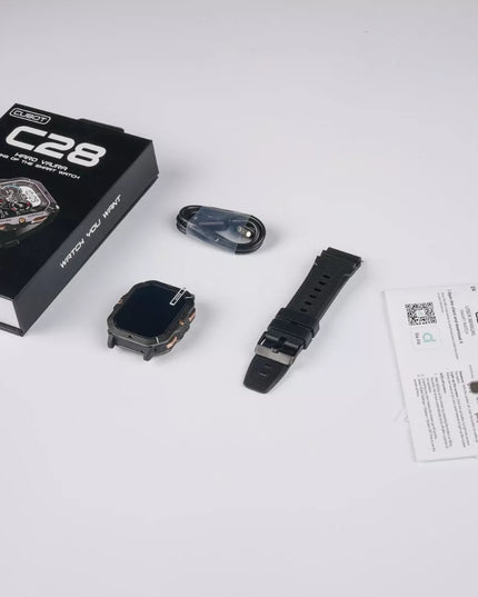 Išmanusis laikrodis Cubot C28, vyriškas, tvirtas, atsparus vandeniui, su AI skambučių funkcija