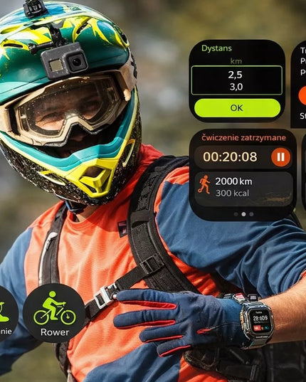 Išmanusis laikrodis vyrams Cubot GT3 AMOLED GPS skambučiai šarvuotas karinis
