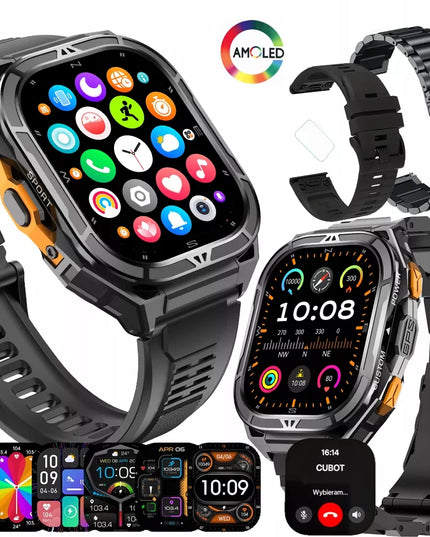 Išmanusis laikrodis Cubot GT3 AMOLED GPS skambučiai tvirtas karinis