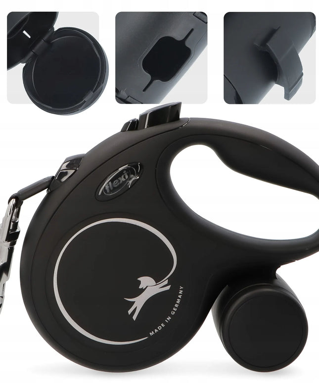 Automatinis šunų pavadėlis FLEXI 5m, 50kg, juostinis, su Multi Box dėžute