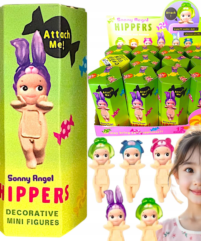 SONNY ANGEL HIPPERS mini lėlė telefonui, gyvūnėlių dekoracija, įvairūs modeliai