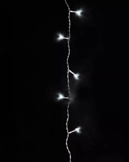 300 LED varvekliai su galimybe sujungti 10 m FLASH lauko ŠALTAI BALTA