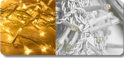 VARVEKLIAI 500 LED IP44 LAUKO GIRLIANDA PASTOVUS ŠVIETIMAS + BLIZGESYS PREMIUM