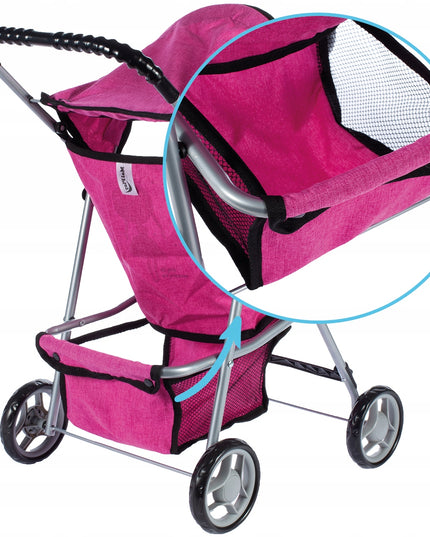 Sulankstomas lengvas stabilus princesės lėlių vežimėlis