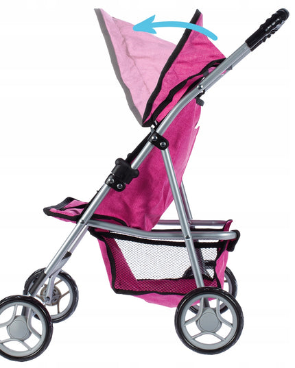 Sulankstomas lengvas stabilus princesės lėlių vežimėlis