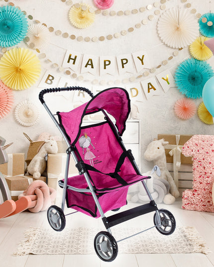 Sulankstomas lengvas stabilus princesės lėlių vežimėlis