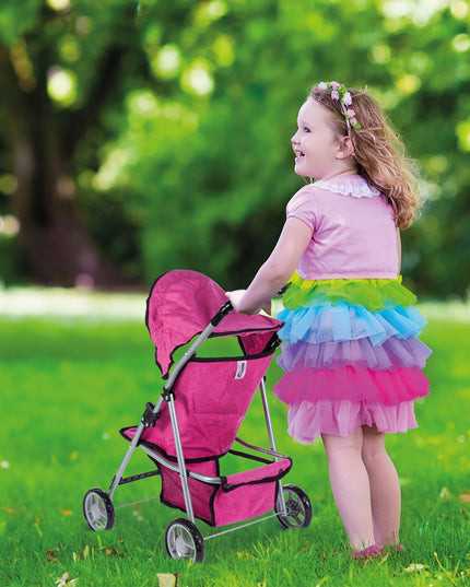 Sulankstomas lengvas stabilus princesės lėlių vežimėlis