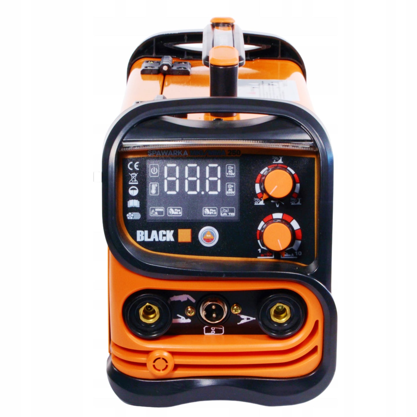 Inverterinis suvirinimo aparatas MIG/MAG/MMA be dujų (Flux), 250A, EURO jungtis, LCD, IGBT