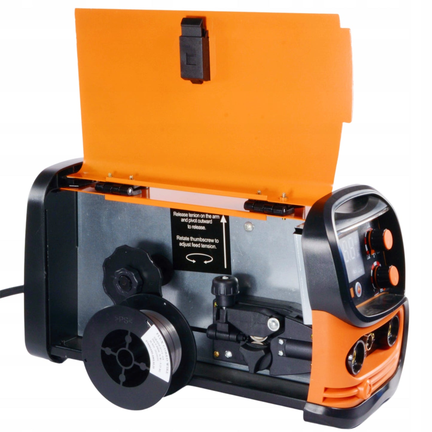 Inverterinis suvirinimo aparatas MIG/MAG/MMA be dujų (Flux), 250A, EURO jungtis, LCD, IGBT