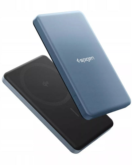 SPIGEN magnetinis išorinis akumuliatorius 5000 mAh 22,5 W Qi2, skirtas MagSafe dėklams + laidas