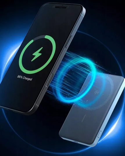 SPIGEN magnetinis išorinis akumuliatorius 5000 mAh 22,5 W Qi2, skirtas MagSafe dėklams + laidas