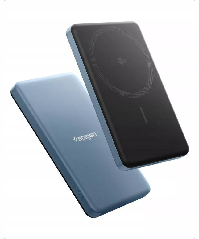 SPIGEN magnetinis išorinis akumuliatorius 5000 mAh 22,5 W Qi2, skirtas MagSafe dėklams + laidas