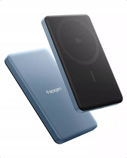 SPIGEN magnetinis išorinis akumuliatorius 5000 mAh 22,5 W Qi2, skirtas MagSafe dėklams + laidas