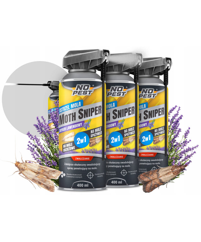 PREPARATAS AEROZOLIS NUO KANDŽIŲ, MUSĖMS NO PEST MOTH SNIPER 400ML (3 VIENETAI)