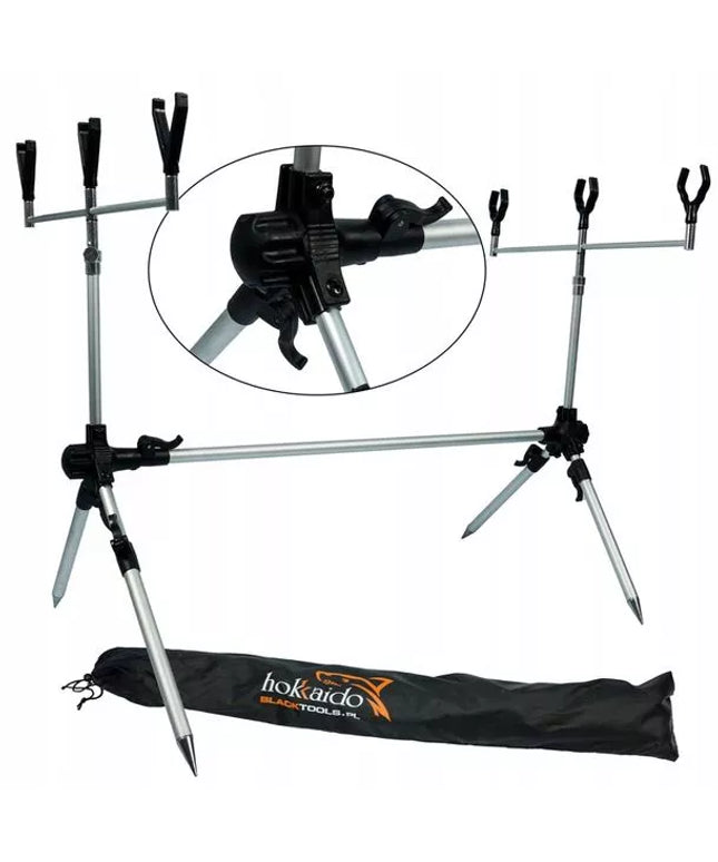 Karpinis meškerių stovas ROD/POD HOKKAIDO su dėklu + stovelių komplektu