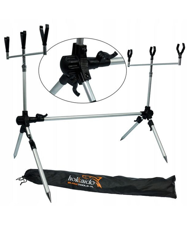 Karpinis meškerių stovas ROD/POD HOKKAIDO su dėklu + stovelių komplektu