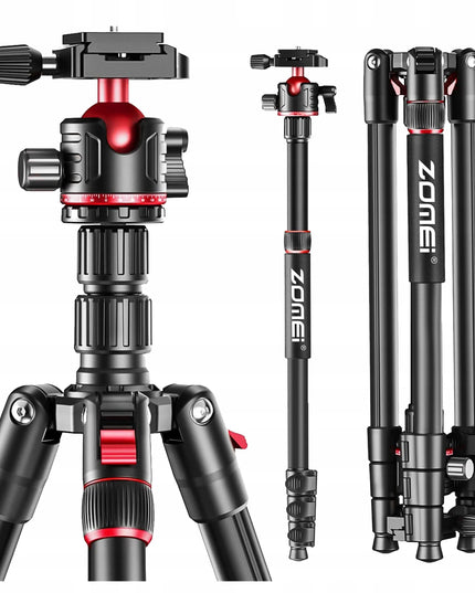 Aukštas fotoaparato ir vaizdo kameros trikojis su 3D galvute, stabilus, 173 cm