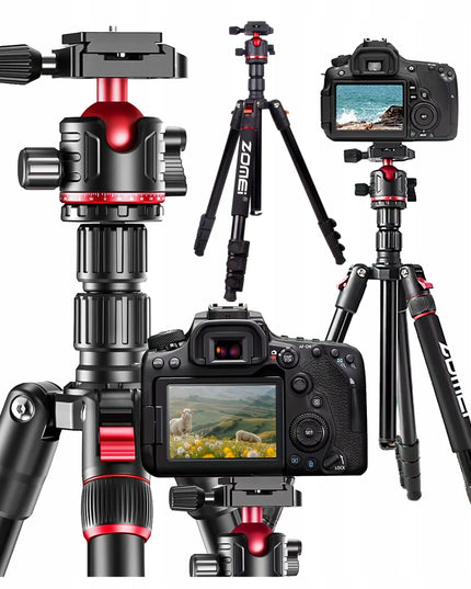 Aukštas fotoaparato ir vaizdo kameros trikojis su 3D galvute, stabilus, 173 cm