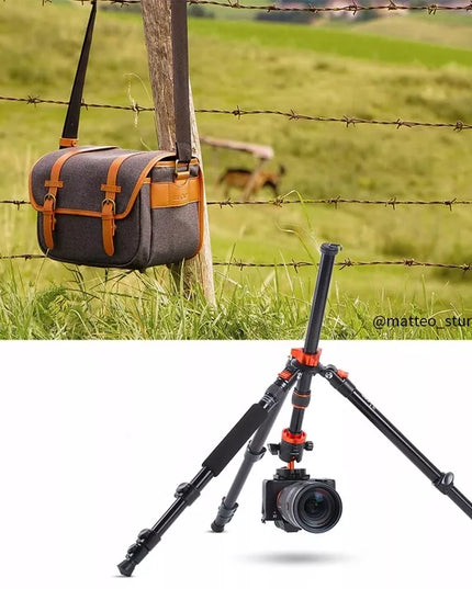 K&F Concept fotografijos trikojis-monopodas 175 cm su K254A3 galvute SA254M2 KF09.089 V1