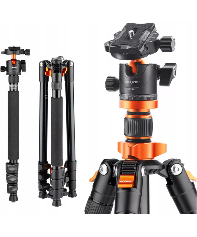 K&F Concept fotografijos trikojis-monopodas 175 cm su K254A3 galvute SA254M2 KF09.089 V1