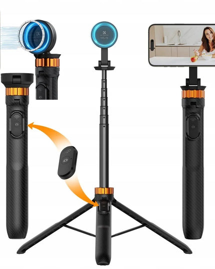 Fotografinis monopodas K&F Concept, 162 cm, fotoaparato laikiklis + nuotolinio valdymo pultelis