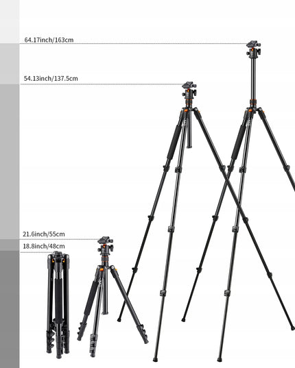 Trikojis fotoaparatui su 3D rutuline galvute makrofotografijai K&F Concept SA234