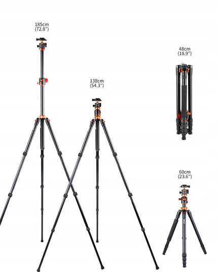 K&F Concept SA254T2 trikojis 185 cm T254A4, monopodas, horizontali kolona T KF09.090