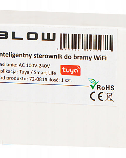 Valdiklis garažo ir įvažiavimo vartams, WiFi relė TUYA + davikliai BLOW