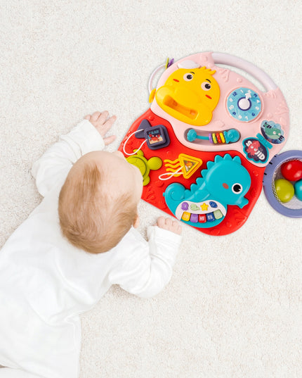 2IN1 EDUKACINIS STALIUKAS INTERAKTYVI MUZIKINĖ PANELĖ VANDENYNAS PIANINAS VAIKAMS