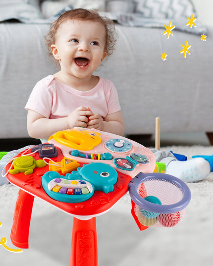 2IN1 EDUKACINIS STALIUKAS INTERAKTYVI MUZIKINĖ PANELĖ VANDENYNAS PIANINAS VAIKAMS