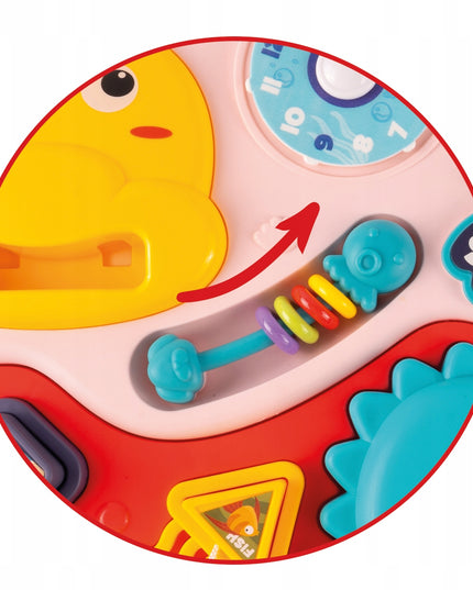 2IN1 EDUKACINIS STALIUKAS INTERAKTYVI MUZIKINĖ PANELĖ VANDENYNAS PIANINAS VAIKAMS