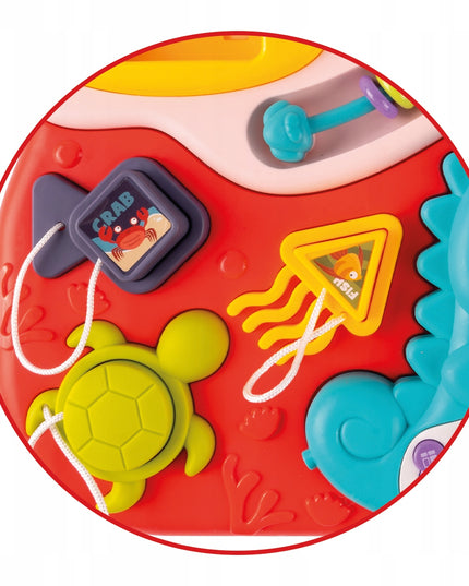 2IN1 EDUKACINIS STALIUKAS INTERAKTYVI MUZIKINĖ PANELĖ VANDENYNAS PIANINAS VAIKAMS