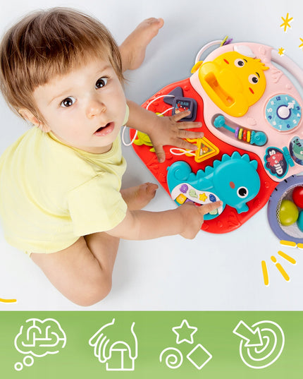 2IN1 EDUKACINIS STALIUKAS INTERAKTYVI MUZIKINĖ PANELĖ VANDENYNAS PIANINAS VAIKAMS