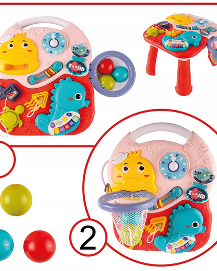 2IN1 EDUKACINIS STALIUKAS INTERAKTYVI MUZIKINĖ PANELĖ VANDENYNAS PIANINAS VAIKAMS