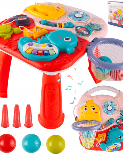 2IN1 EDUKACINIS STALIUKAS INTERAKTYVI MUZIKINĖ PANELĖ VANDENYNAS PIANINAS VAIKAMS