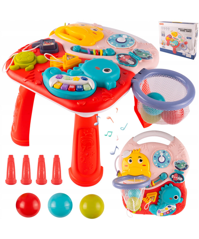 2IN1 EDUKACINIS STALIUKAS INTERAKTYVI MUZIKINĖ PANELĖ VANDENYNAS PIANINAS VAIKAMS