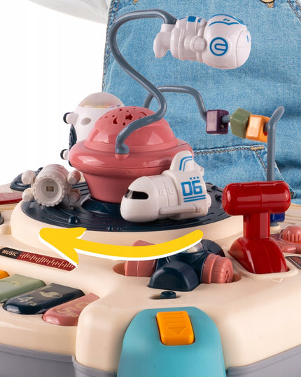 Interaktyvus edukacinis staliukas su muzikiniu pianinuku 2-in-1 vaikams