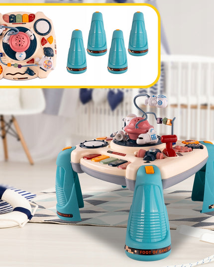 Interaktyvus edukacinis staliukas su muzikiniu pianinuku 2-in-1 vaikams