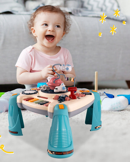 Interaktyvus edukacinis staliukas su muzikiniu pianinuku 2-in-1 vaikams