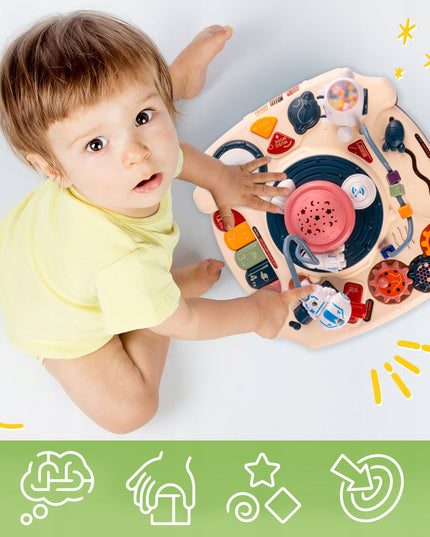 Interaktyvus edukacinis staliukas su muzikiniu pianinuku 2-in-1 vaikams