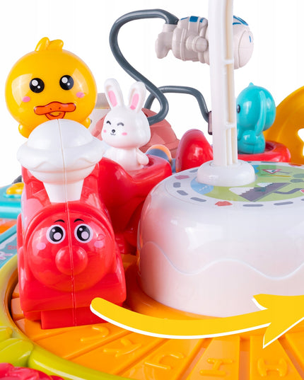 Interaktyvus edukacinis staliukas su muzikiniu pianinuku 2-in-1 vaikams