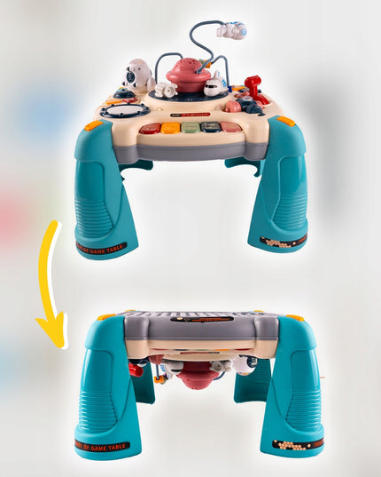 Interaktyvus edukacinis staliukas su muzikiniu pianinuku 2-in-1 vaikams