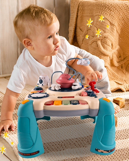 Interaktyvus edukacinis staliukas su muzikiniu pianinuku 2-in-1 vaikams