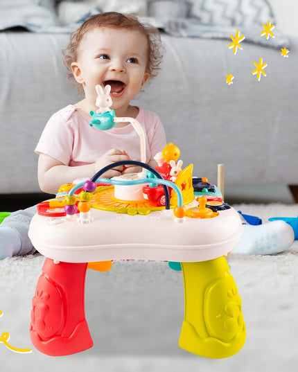 Interaktyvus edukacinis staliukas su muzikiniu pianinuku 2-in-1 vaikams