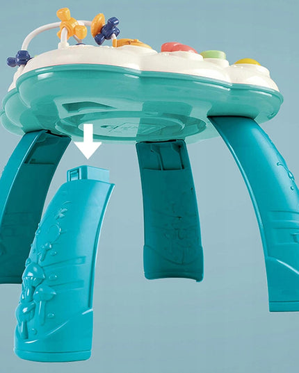 Interaktyvus edukacinis staliukas su muzikine panele ir būgneliu, 8in1, vaikams