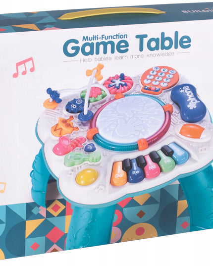 Interaktyvus edukacinis staliukas su muzikine panele ir būgneliu, 8in1, vaikams