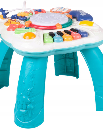 Interaktyvus edukacinis staliukas su muzikine panele ir būgneliu, 8in1, vaikams